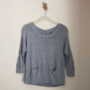 Banana Republic 3/4 Sleeve Sweater, Gray, XS